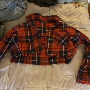 Forever 21 Cropped Flannel (Size Small)